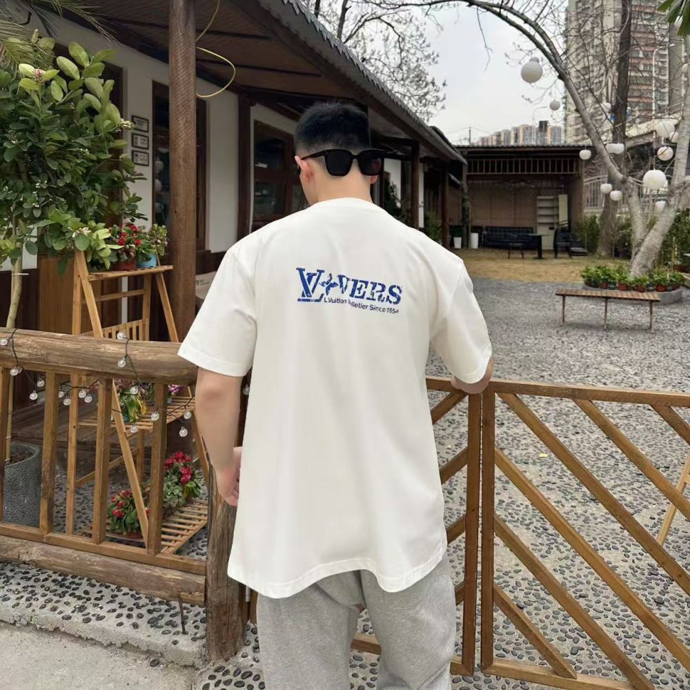 [루이비통] LOUIS VUITTON 월드맵 패턴 핫 다이아몬드 티셔츠