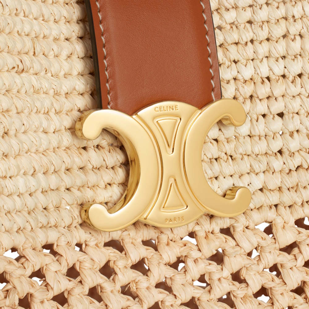 [셀린느] 119742 Celine Bag 셀린느 LOUISE 트리오페 라피아 루이스 버킷백 16x19x12cm