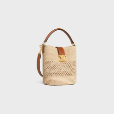 [셀린느] 119742 Celine Bag 셀린느 LOUISE 트리오페 라피아 루이스 버킷백 16x19x12cm