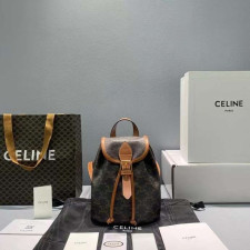[셀린느] CELINE TRIOMPHE BACKPACK- 셀린느 미니 폴코 백팩 트리오페 TAN 197662CAS.04LU 17x20x20cm