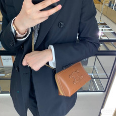[셀린느] 100382 Celine Bag 셀린느 트리오페 미니 캔바스 숄더 체인백 16x11x8cm