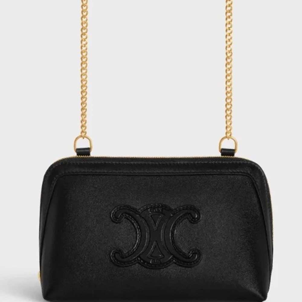 [셀린느] 100382 Celine Bag 셀린느 트리오페 미니 캔바스 숄더 체인백 16x11x8cm