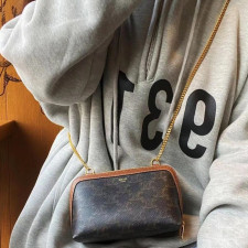 [셀린느] 100382 Celine Bag 셀린느 트리오페 미니 캔바스 숄더 체인백 16x11x8cm