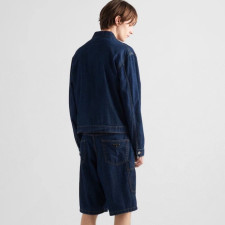 [프라다] PRADA 워시드 블루 집업 데님 자켓