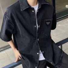 [프라다] PRADA 트라이앵글 포켓 데님 셔츠