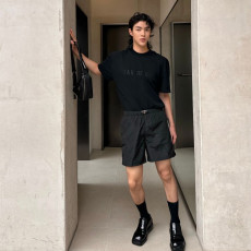 [프라다] PRADA 트라이앵글 로고 비치 쇼츠