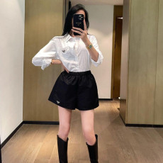 [프라다] PRADA 포켓 트라이앵글 로고 셔츠