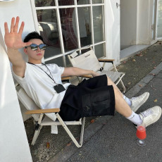 [프라다] PRADA 나일론 사이드포켓 카고 쇼츠