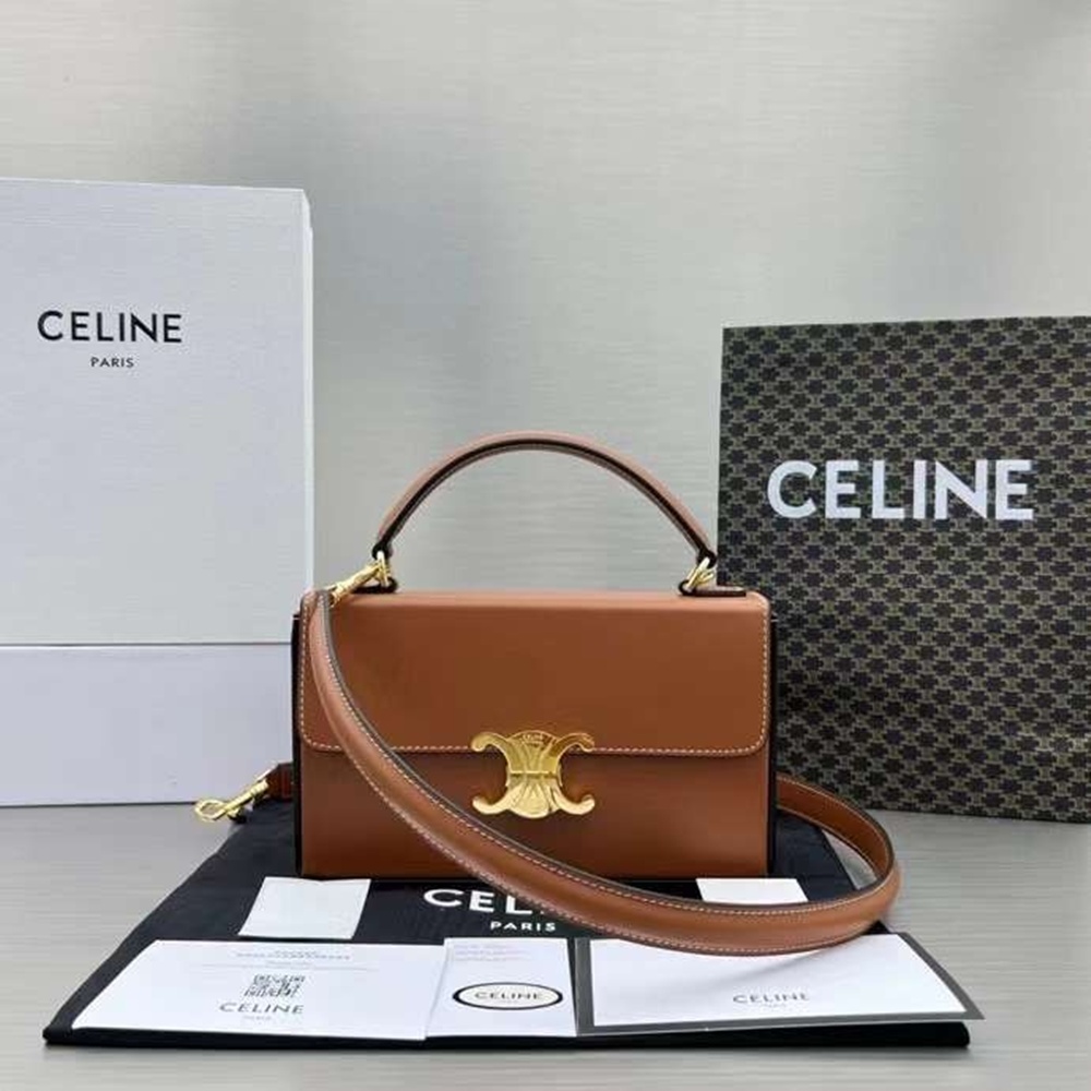 [셀린느] CELINE TRIOMPHE TOTE BAG -셀린느 월렛 온 체인 WOC 트리오페 사각 토트백 10I822DS9 22x13.5x6cm