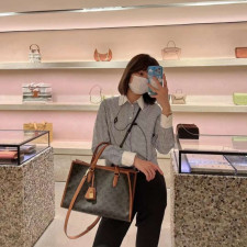 [셀린느] CELINE TRIOMPHE TOTE BAG -셀린느 트리오페 캔버스 로고 버티컬 카바스 백 (탄마이크로) 35x24x12.5cm