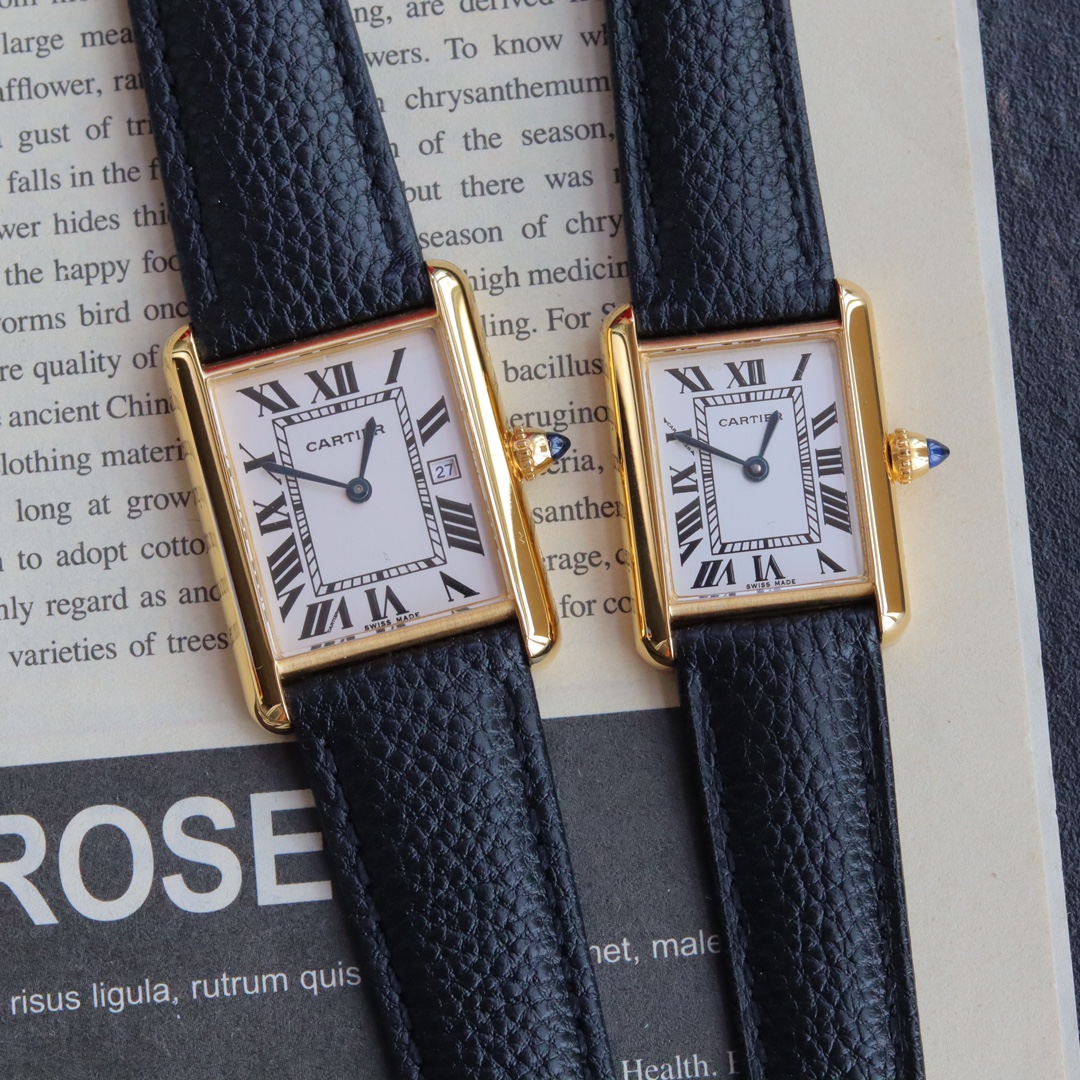 [까르띠에] Cartier Tank Solo Louis Must Cartier- 탱크 솔로 루이 머스트 까르띠에 33.7x25x5mm 29.5mm x 22mm