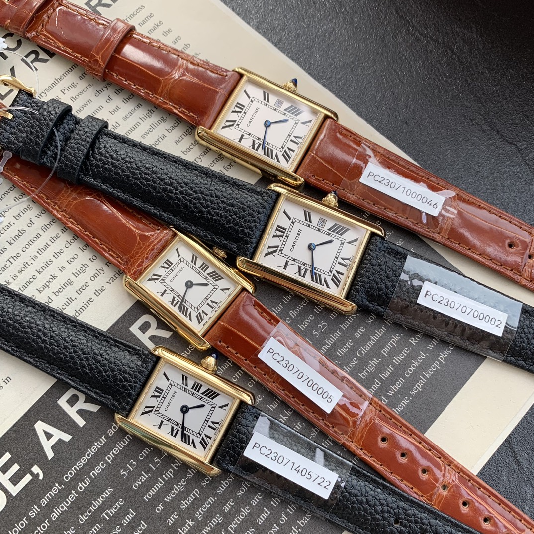 [까르띠에] Cartier Tank Solo Louis Must Cartier- 탱크 솔로 루이 머스트 까르띠에 33.7x25x5mm 29.5mm x 22mm