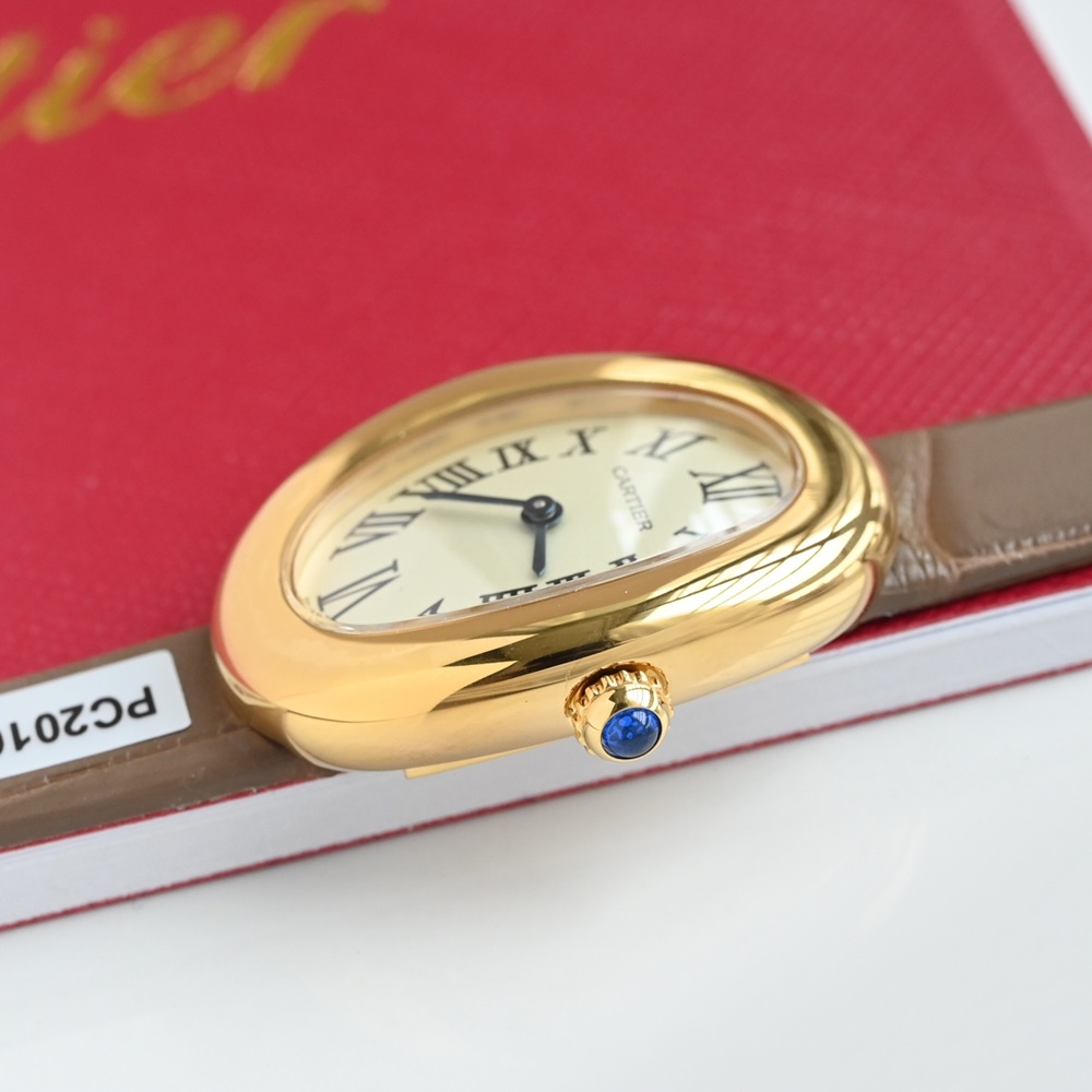 [까르띠에] Cartier Baignoire Mini Quartz Pink Gold - 까르띠에 베누아  쿼츠 32x26mm