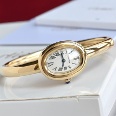 [까르띠에] Cartier Baignoire Mini Quartz Pink Gold Size 17 Bracelet - 까르띠에 베누아 미니 쿼츠 팔찌사이즈 15 16 17mm 브레이슬릿 24.6x18.7mm
