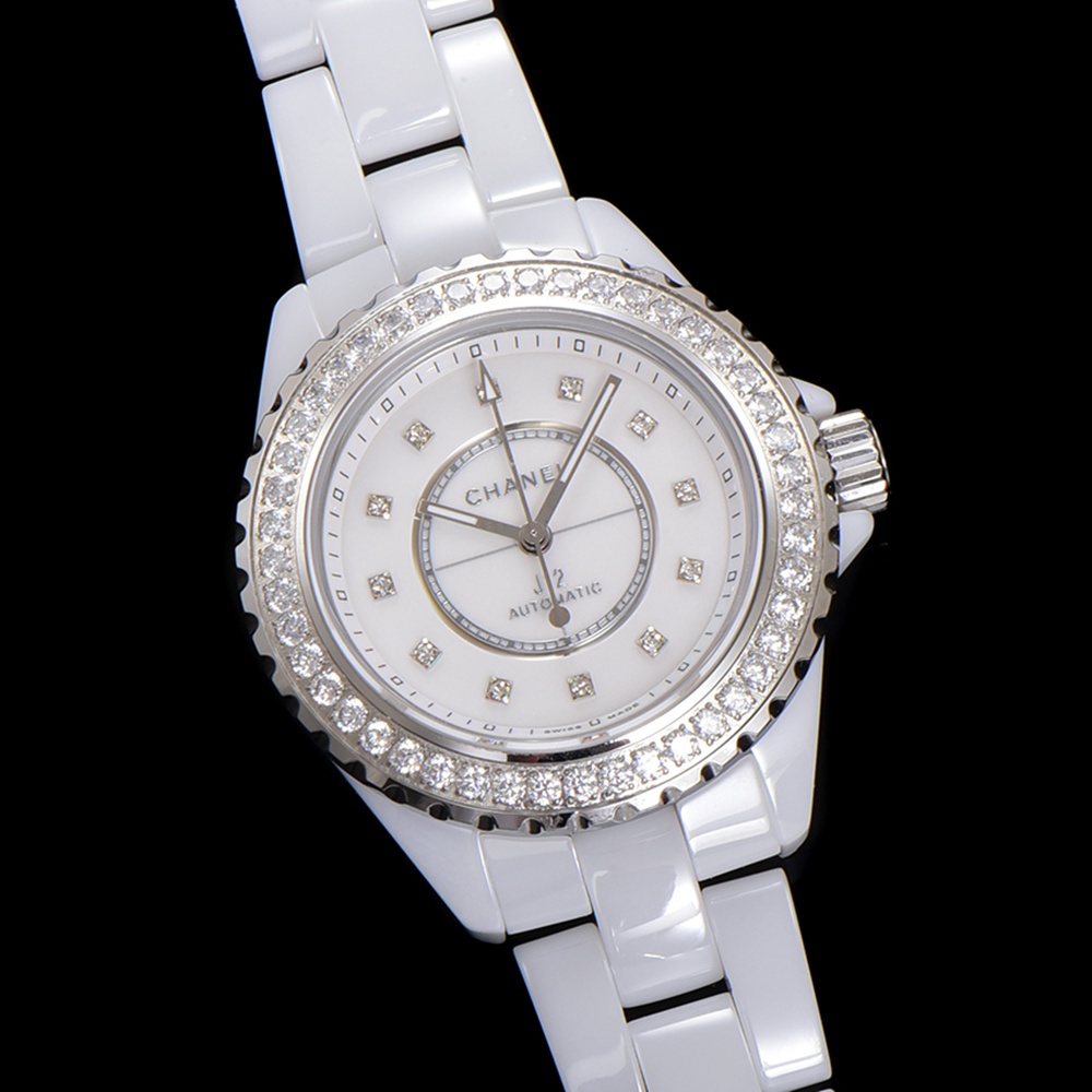 [샤넬] Chanel J12 Automatic Diamond H10473 – 샤넬 J12 다이아몬드 베젤 워치 칼리버 33mm