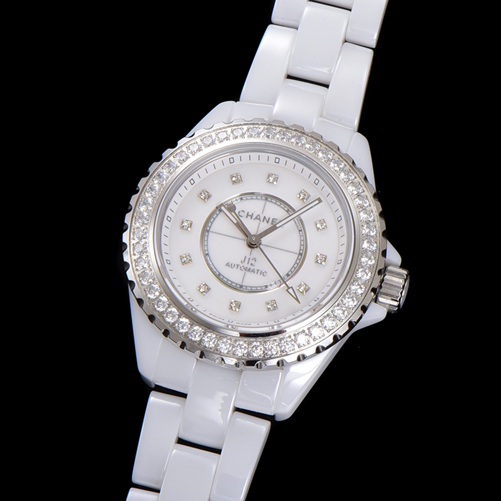 [샤넬] Chanel J12 Automatic Diamond H10473 – 샤넬 J12 다이아몬드 베젤 워치 칼리버 33mm