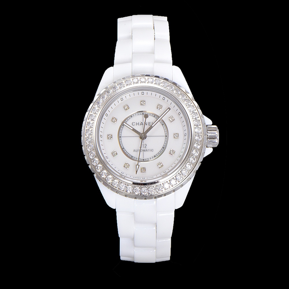 [샤넬] Chanel J12 Automatic Diamond H10473 – 샤넬 J12 다이아몬드 베젤 워치 칼리버 33mm