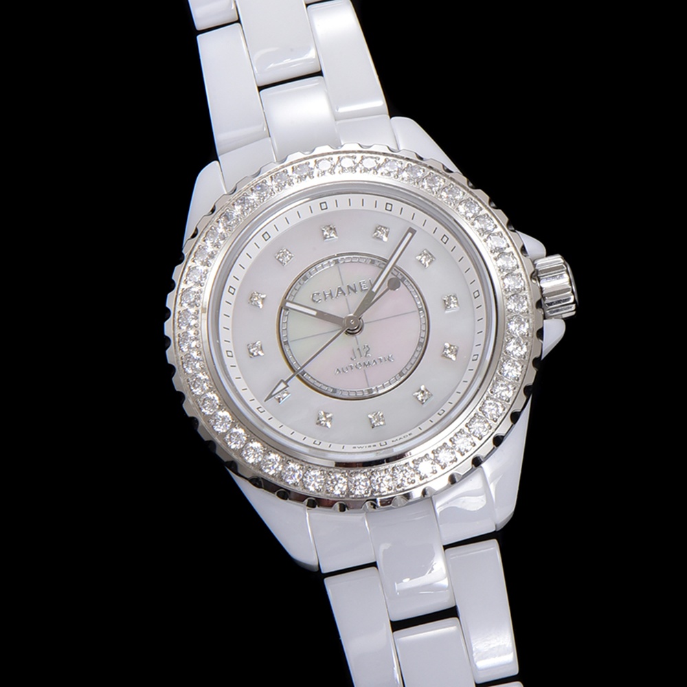[샤넬] Chanel J12 Automatic Diamond H10473 – 샤넬 J12 다이아몬드 베젤 워치 칼리버 33mm