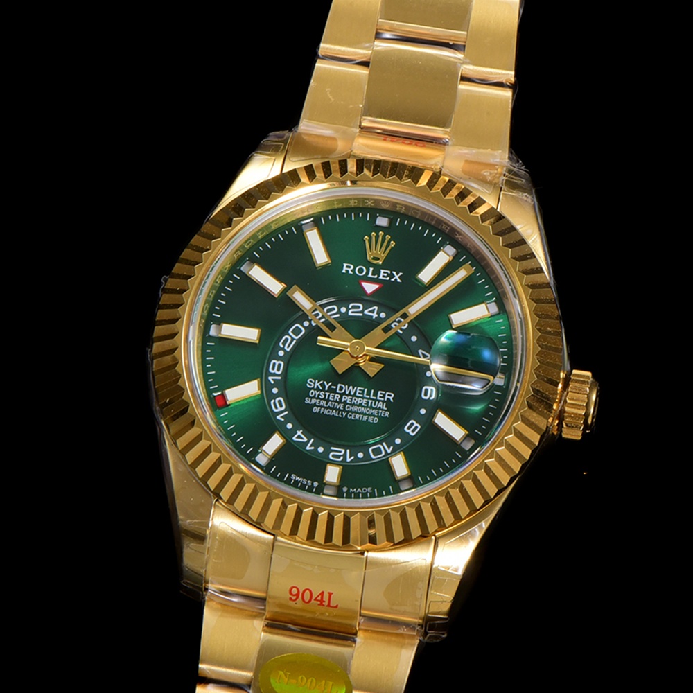 [롤렉스] 2025 Rolex Skydweller - 롤렉스 스카이드웰러 에버그린 다이얼 러버 쥬빌레 오이스터(Oyster)밴드 38 42mm